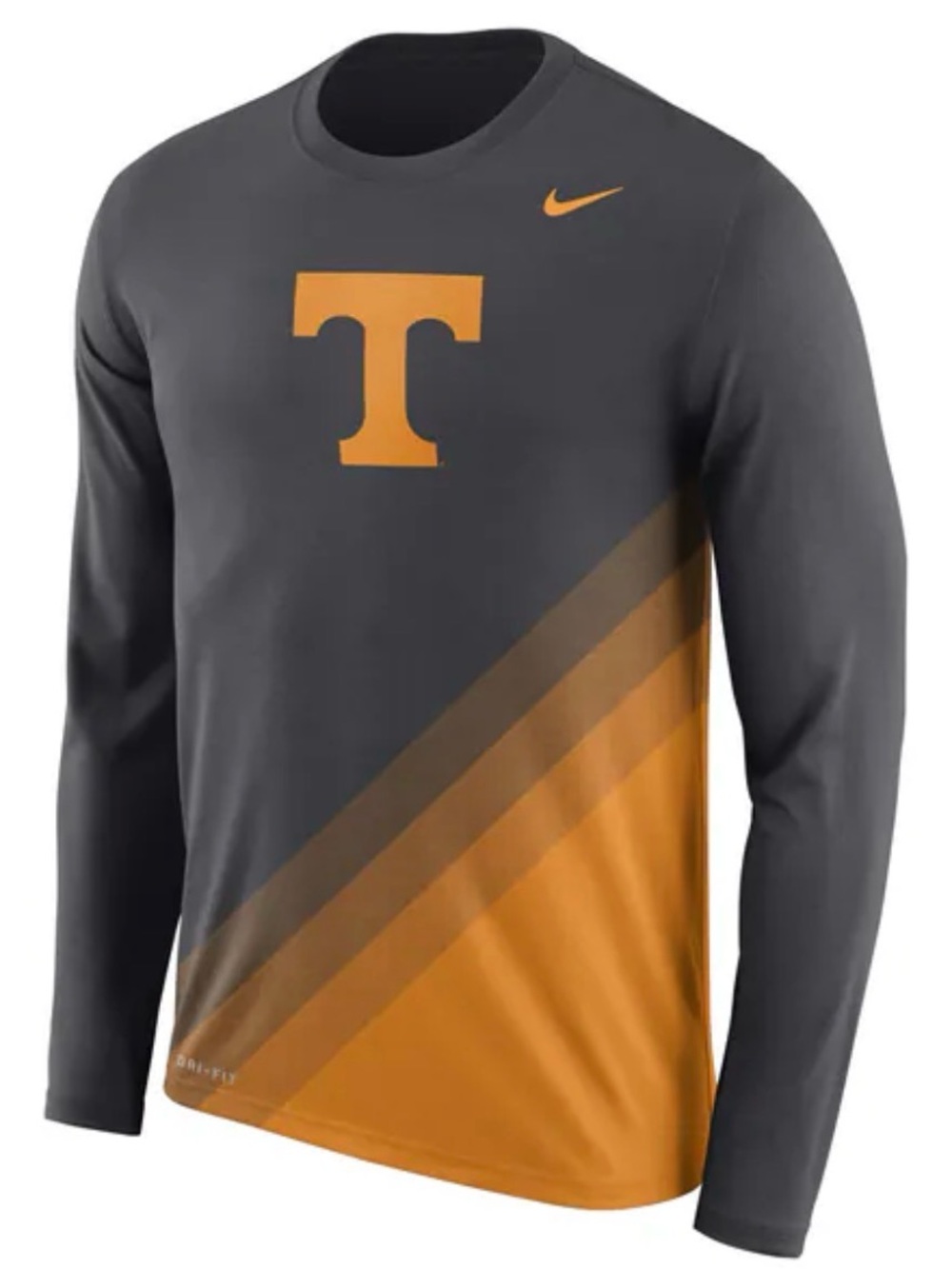 Tennessee Vols Nike gray and orange Long Sleeve Tee Shirt men’s xL NCAA Football